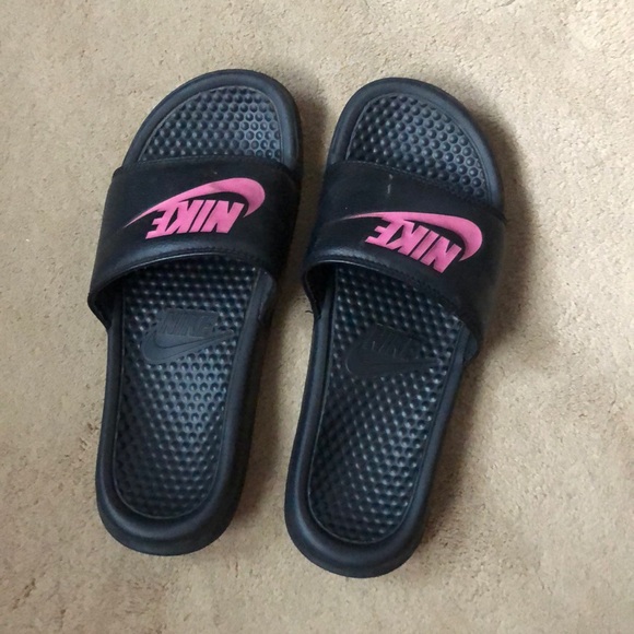 Nike Shoes - black nike slides